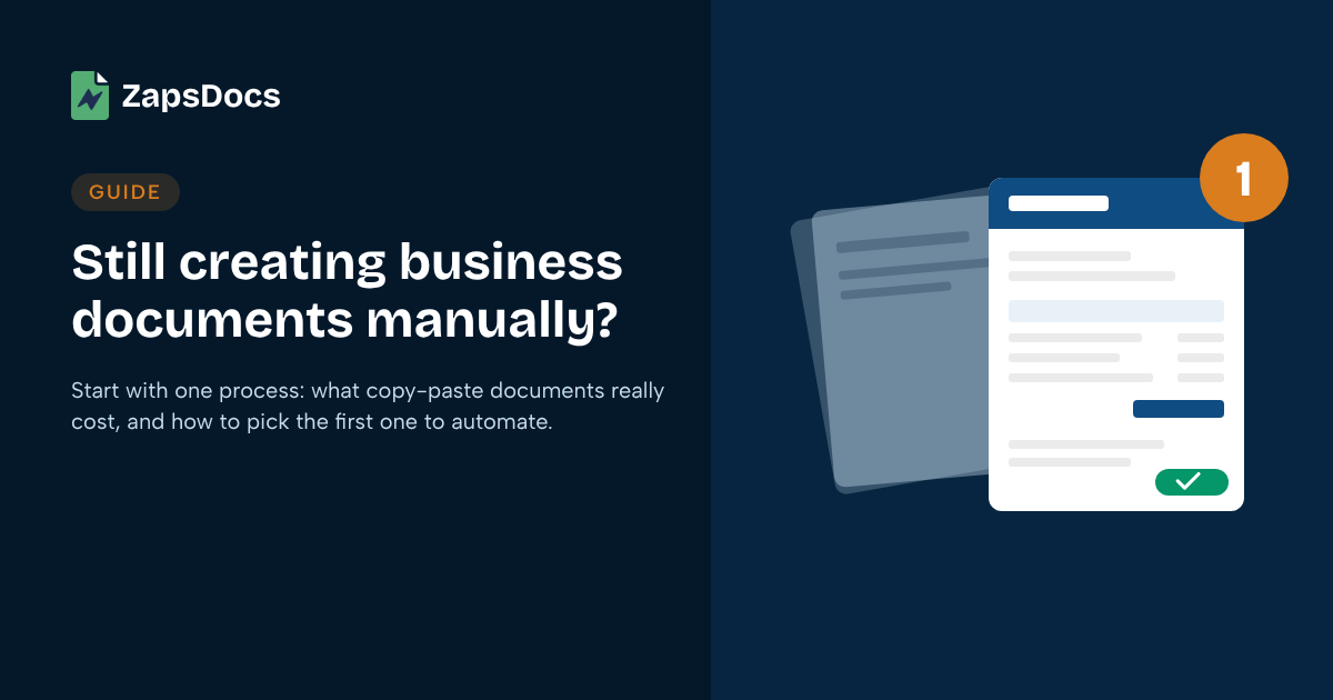 Guide: still creating business documents manually? Start with one process